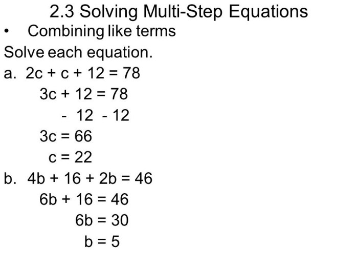 Quiz 2 multi step equations