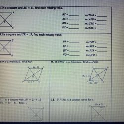 Quadrilaterals types rhombus rectangle sides properties their definition equal each