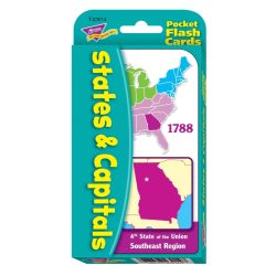 States and capitals flash cards