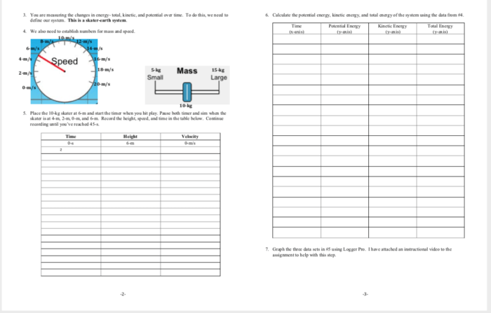 Energy skate park lab answers