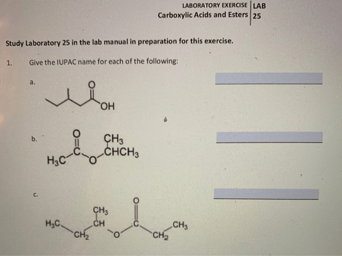 Carboxylic acids and esters lab report answers