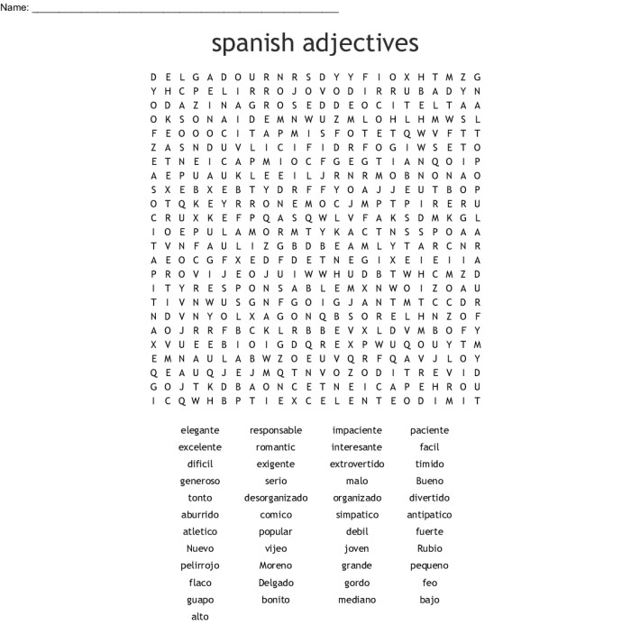 Chapter 8 body parts spanish word search answer key